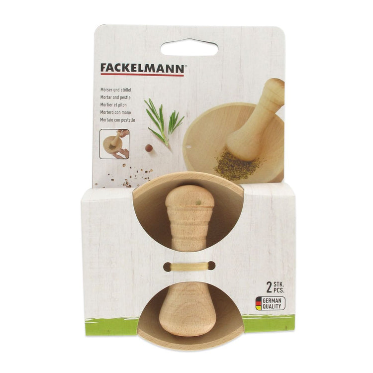 Mortier et pilon de cuisine en bois Fackelmann Wood Edition