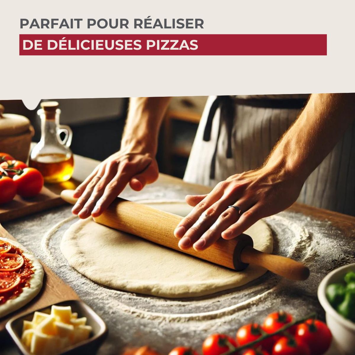 Rouleau à pâtisserie en bois Fackelmann Wood Edition
