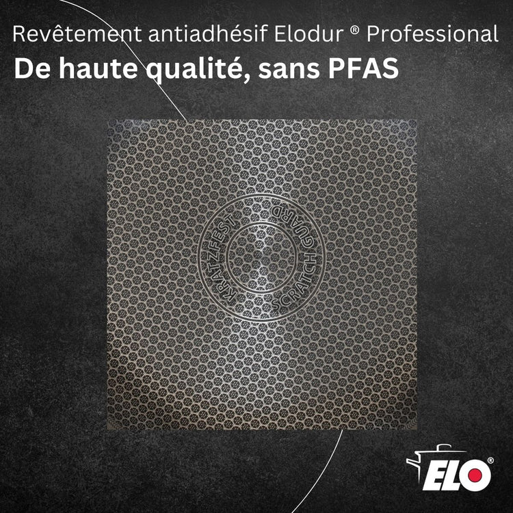 Poêle wok 30 cm en inox 18/10 Elo Relief Evolution
