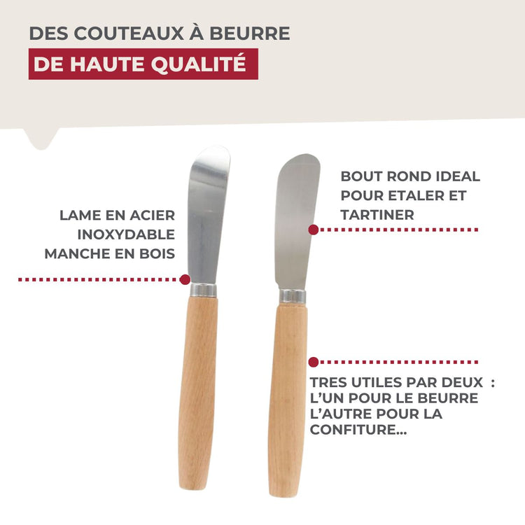 Lot de 2 couteaux à beurre Fackelmann Sybarys