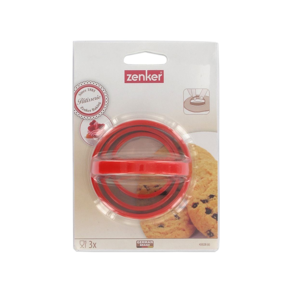 Lot de 3 emporte-pièces ronds avec poignée Zenker