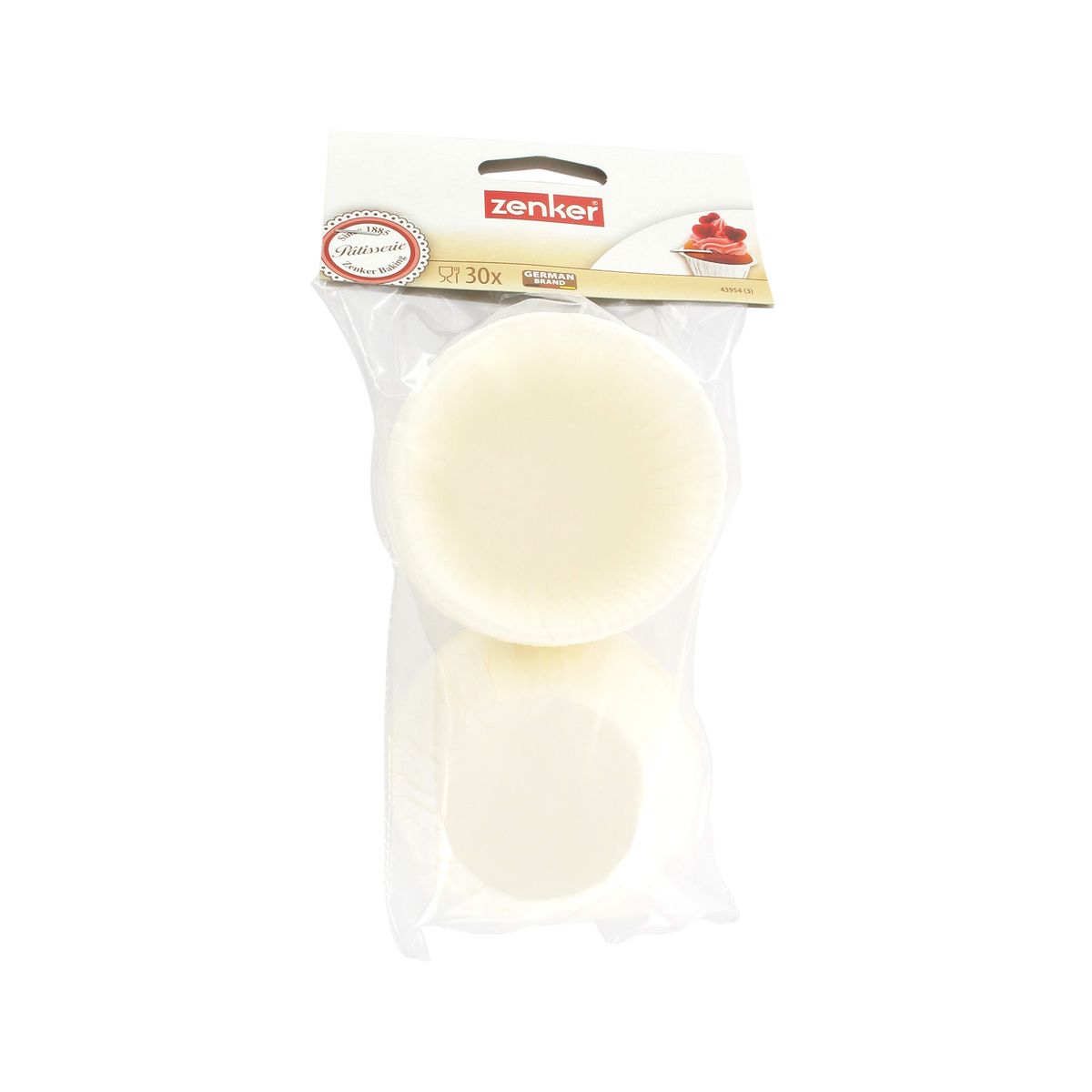 Lot de 30 moules à muffins en papier blanc Zenker