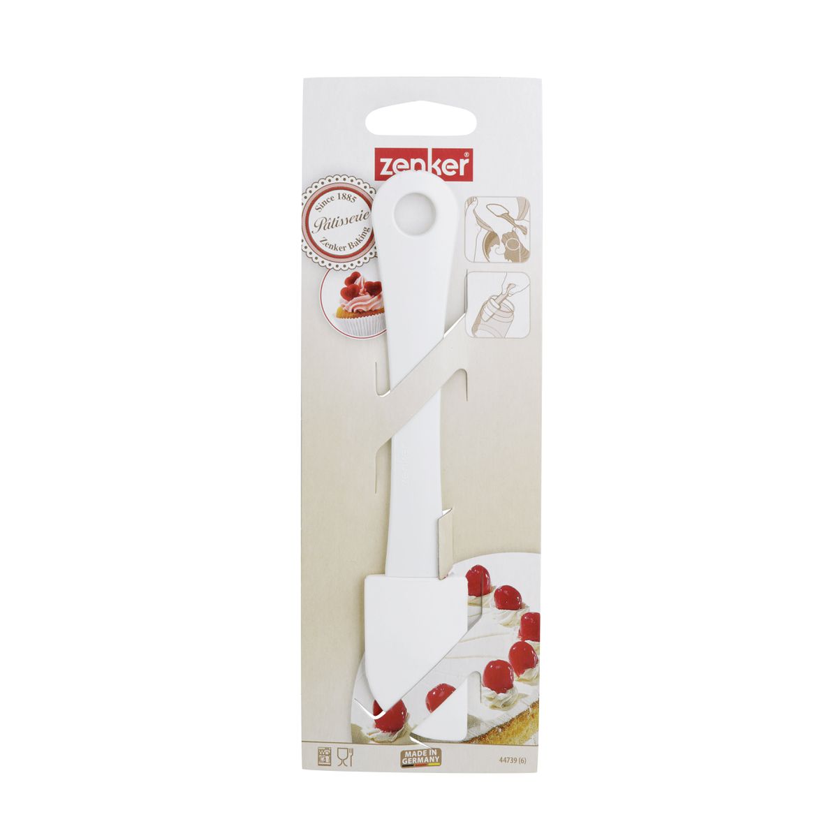 Spatule de pâtisserie blanche 18,5 cm Zenker