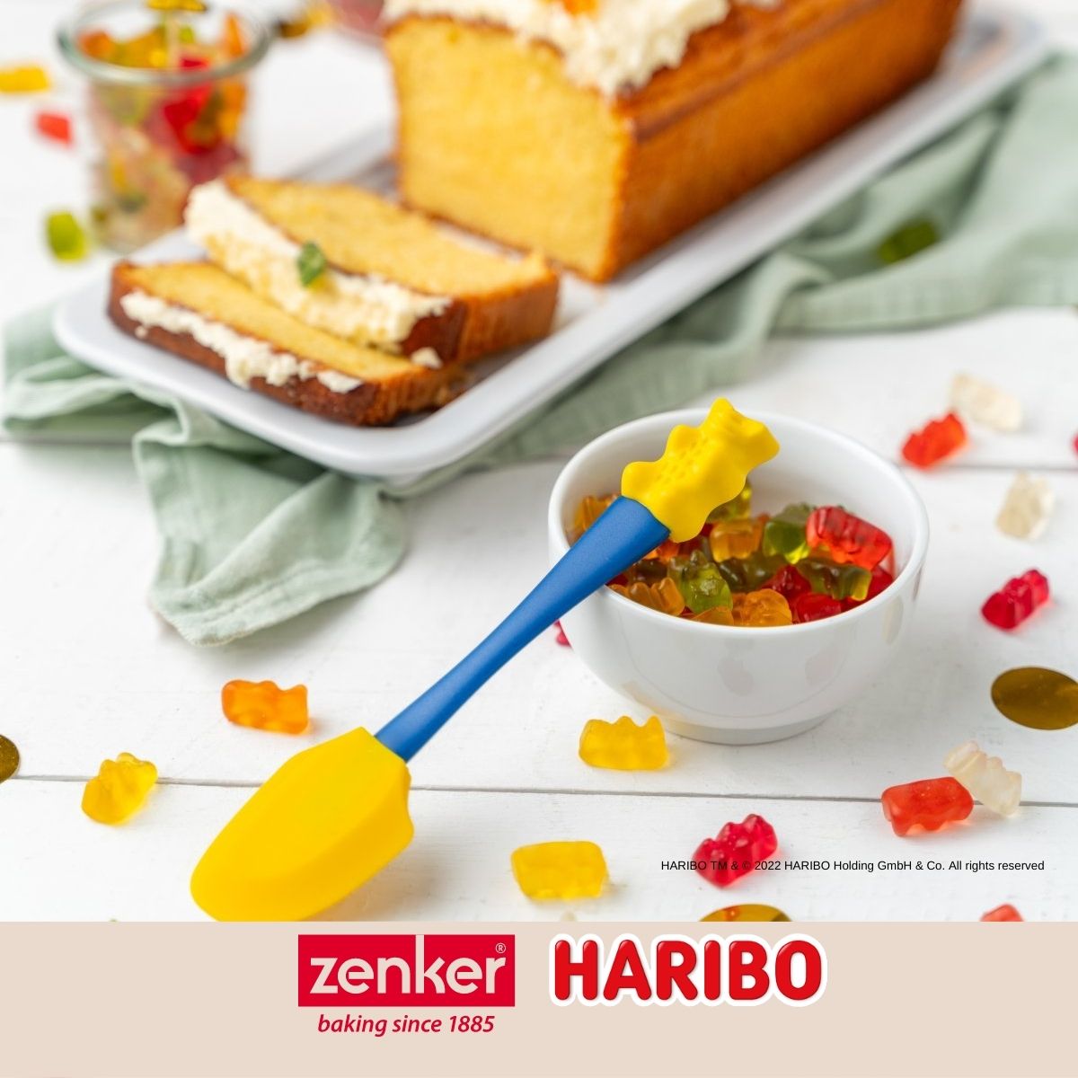 Spatule de cuisine et de pâtisserie en silicone 18 cm Zenker Haribo