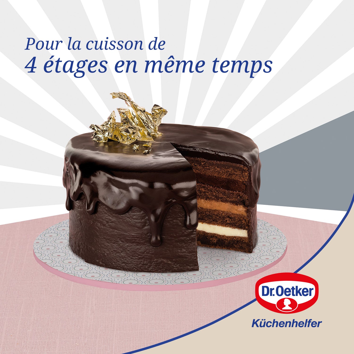 Set 4 moules pour gâteaux à étages Ø 17 cm Dr. Oetker Rétro
