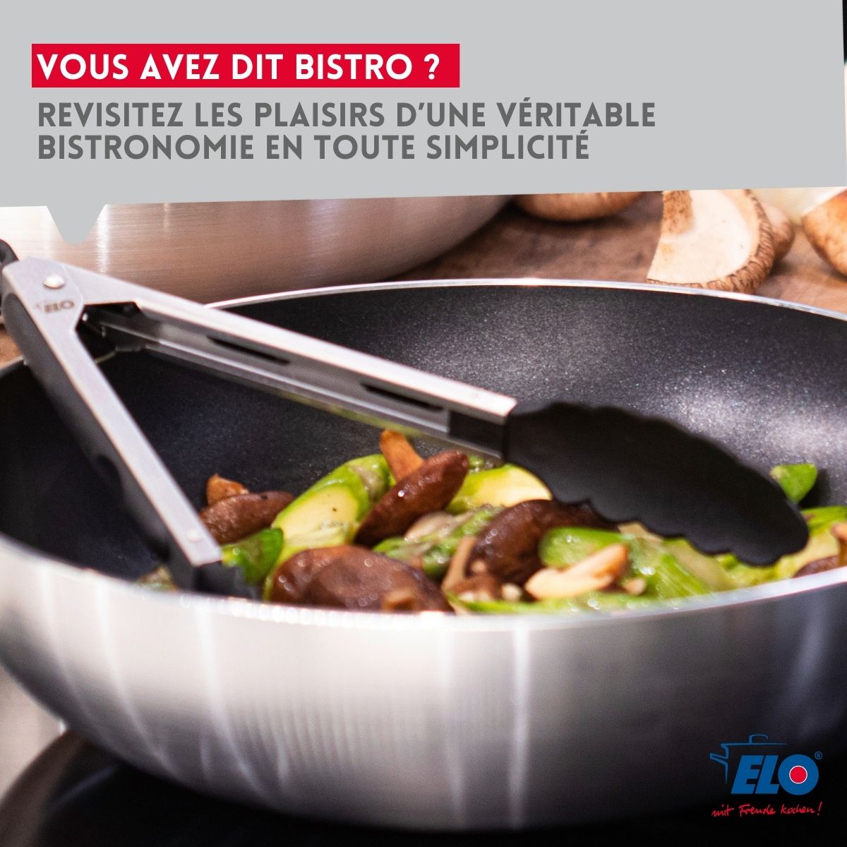 Poêle de cuisson avec revêtement céramique sans PFAS 28 cm Bistro Line Elo