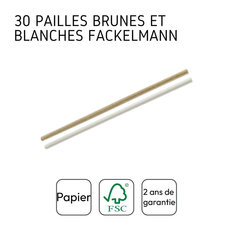 Pailles en papier écoresponsable Fackelmann Bar Concept