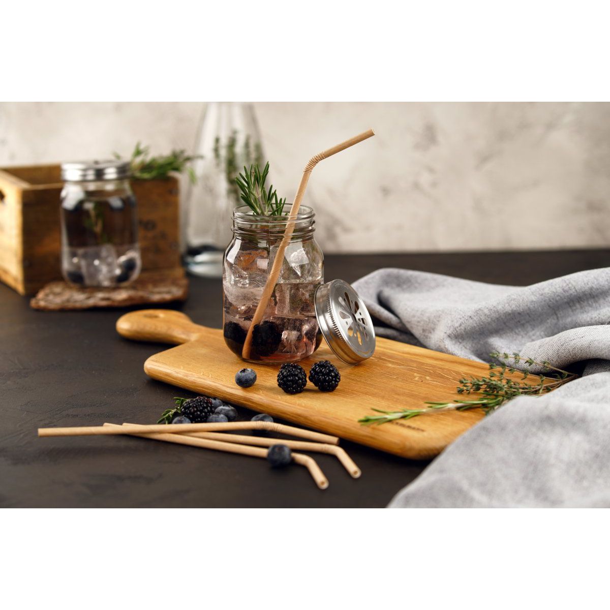 Boite de 40 pailles flexible en papier Fackelmann Eco Friendly