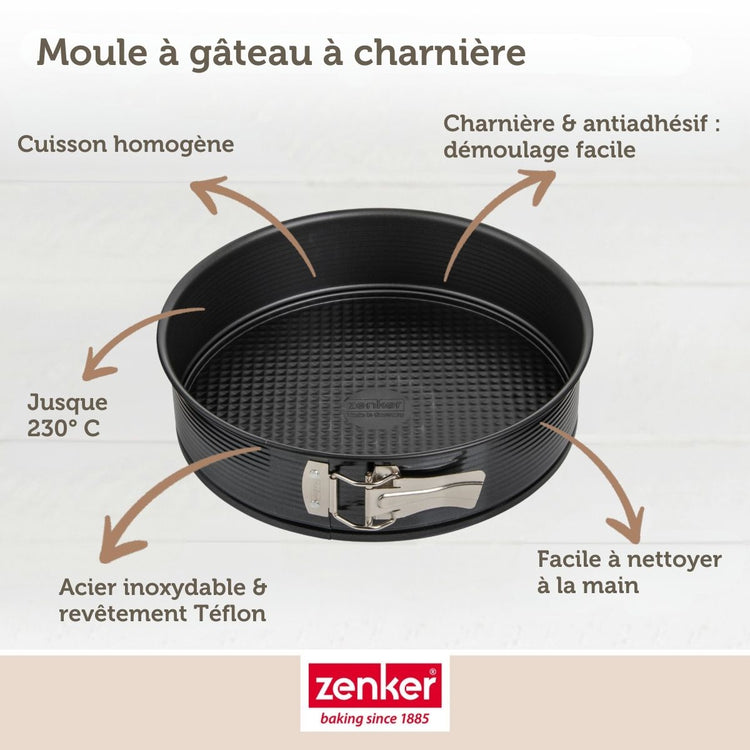 Set de 4 ustensiles de pâtisserie moule à gâteaux 2 bols et spatule Black metallic Black mettallic Zenker  Black mettallic