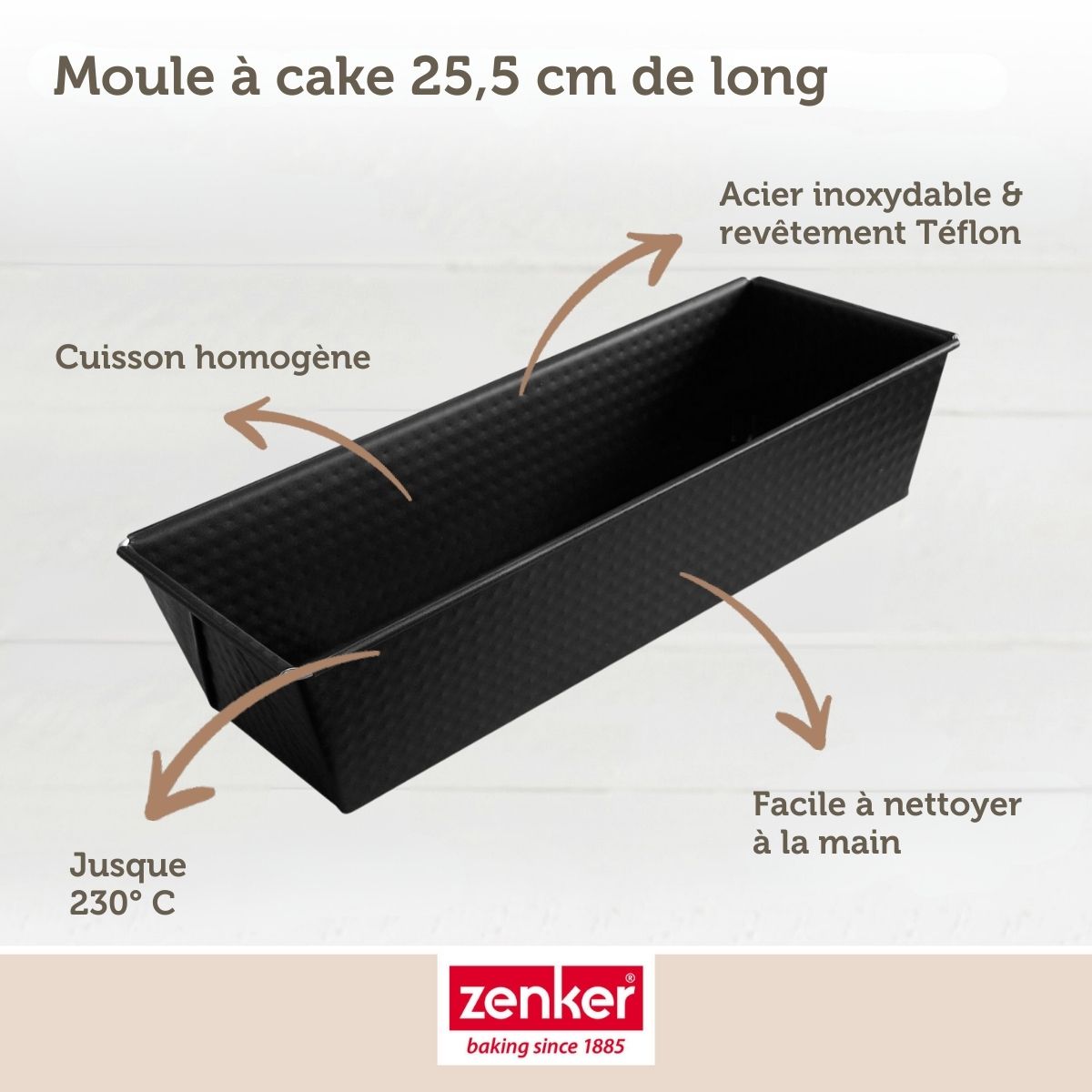 Moule à cake 25,5 cm Zenker Black Metallic