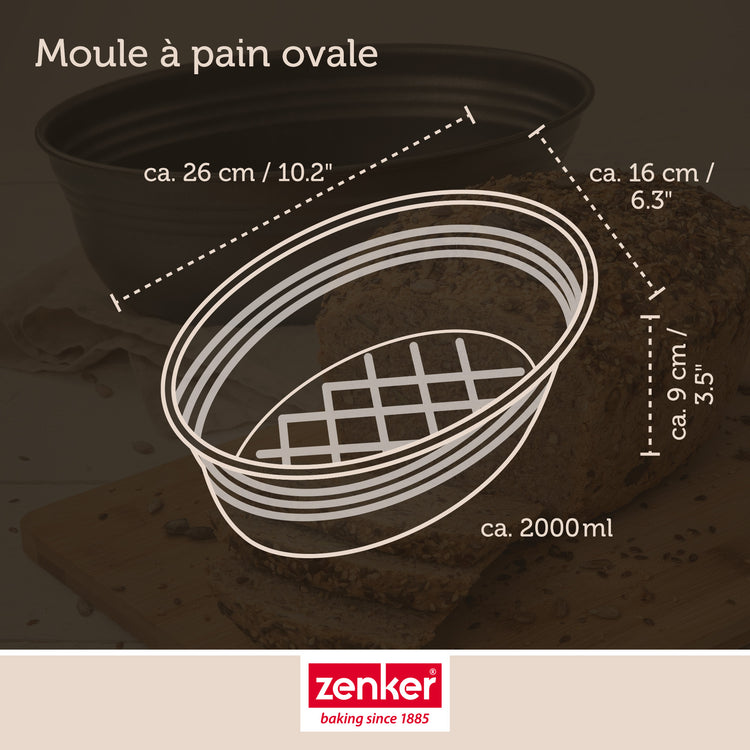 Moule à pain ovale Zenker Black Metallic