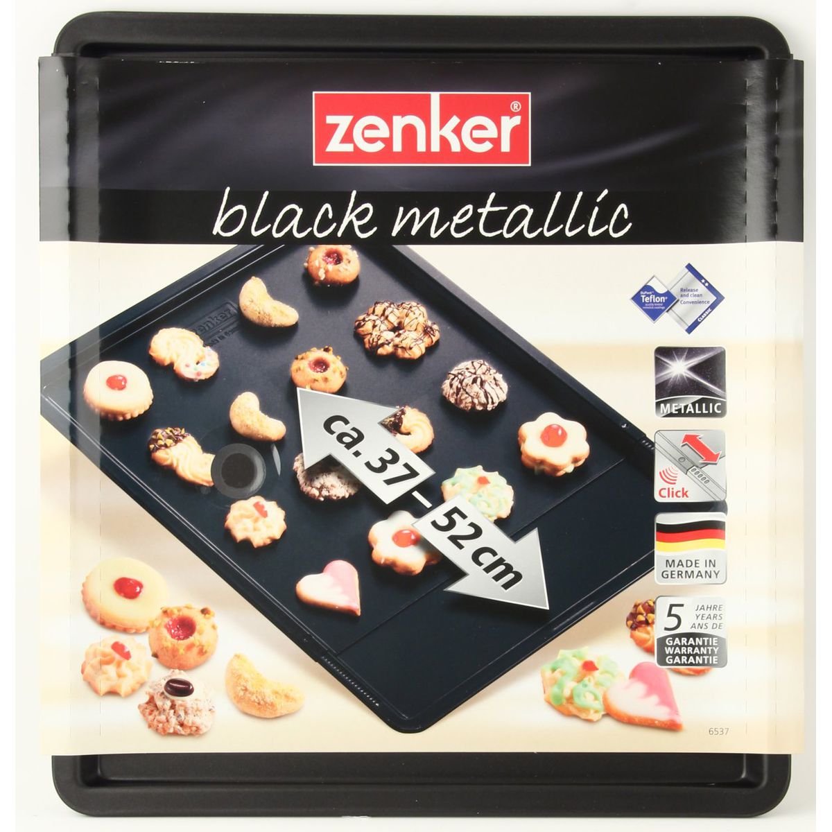 Plaque à pâtisserie extensible de 37 x 52 cm Zenker Black Metallic