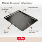 Plaque de cuisson four 42 x 32 cm Zenker Black Metallic