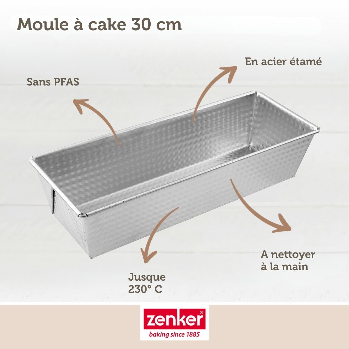 Moule à cake 30 cm Zenker Silver