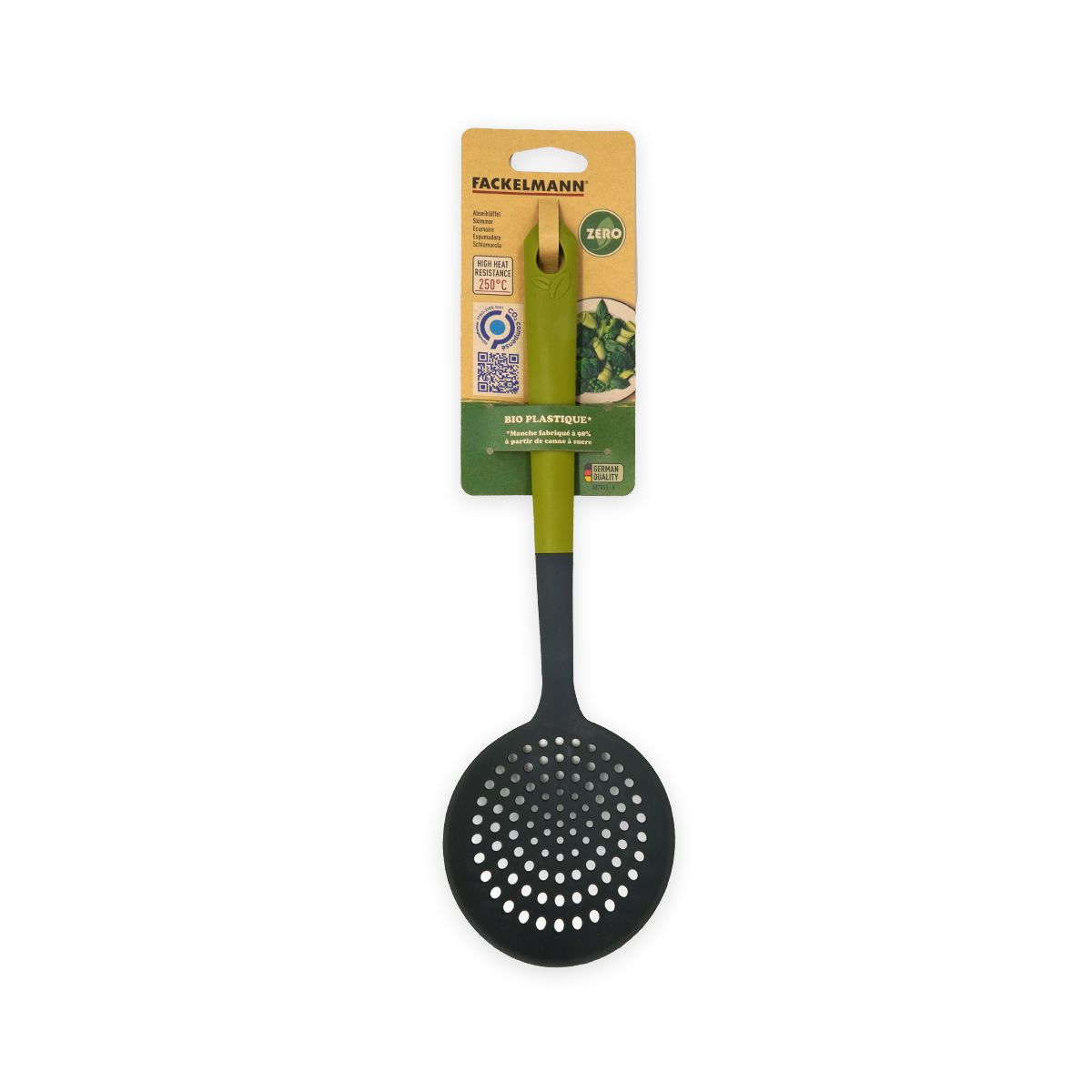Ecumoire de cuisine en bioplastique 34 cm Fackelmann Gamme Zéro