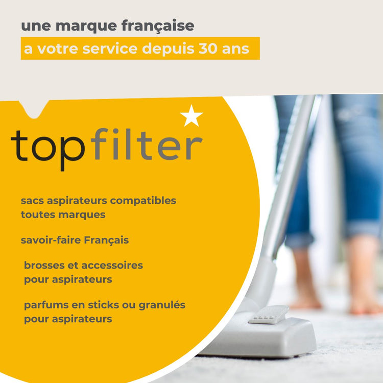 Suceur aspirateur plat pour plinthes compatible avec de nombreux aspirateurs TopFilter
