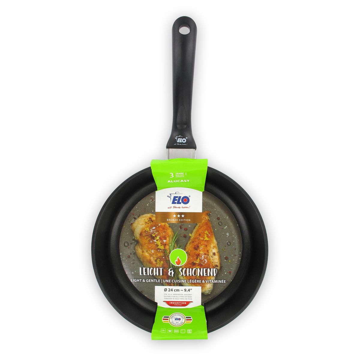 9150426 - Poêle à frire 24 cm en fonte d'aluminium Elo Alucast