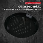 Plaque à pizza perforée ronde four et barbecue 32 cm FM Professional Barbecue
