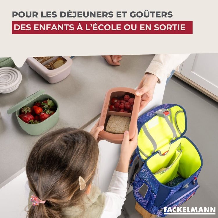 Lot de 6 lunch box 1 L avec 6 ustensiles de cuisine Fackelmann Storage