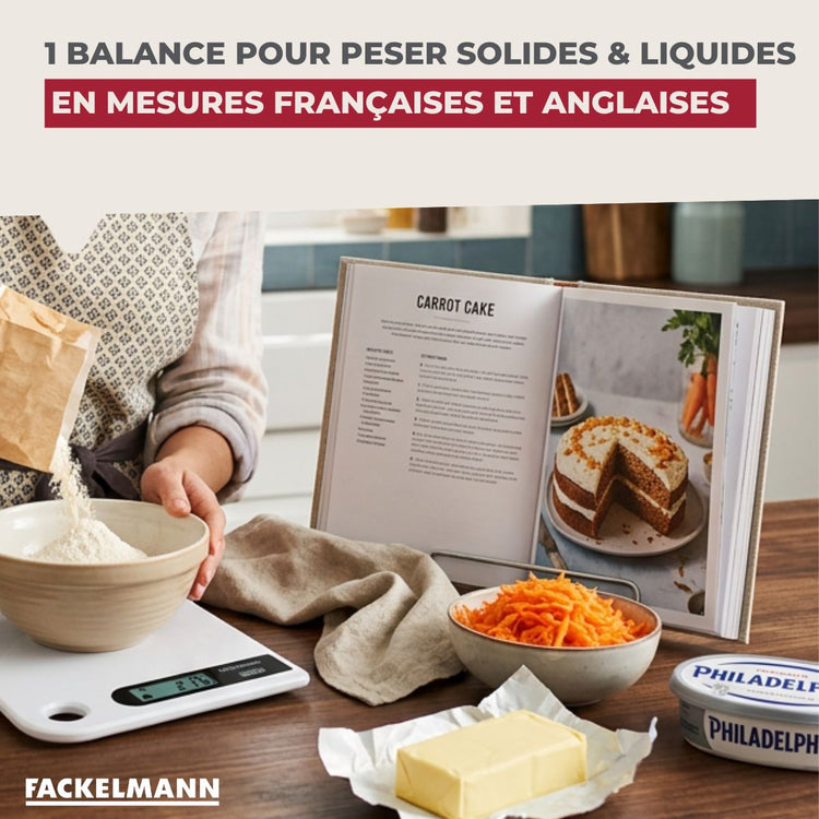 Balance de Cuisine Électronique Blanche 5 kg Fackelmann