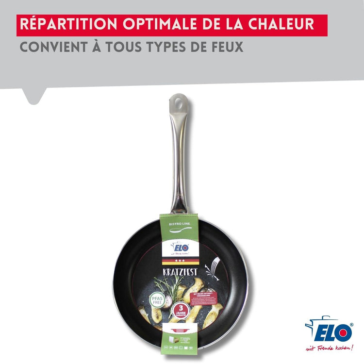 Set de 2 Poêles 24 et 32 cm céramique sans PFAS Bistro Line Elo