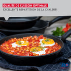 Poêle à frire 32 cm en aluminium pressé avec couvercle en verre Elo Alucast