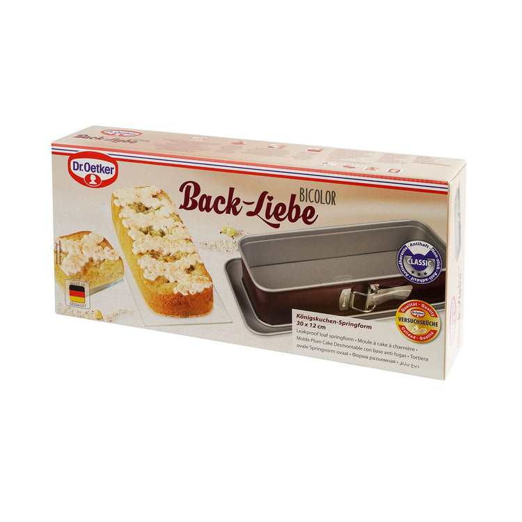 Lot de 2 moules à cakes à charnière 30 cm Dr. Oetker Back-Liebe Bicolor
