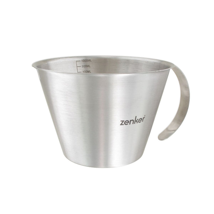 Set de 2 verres doseurs gradués en inox 250 ml et 1 litre Zenker