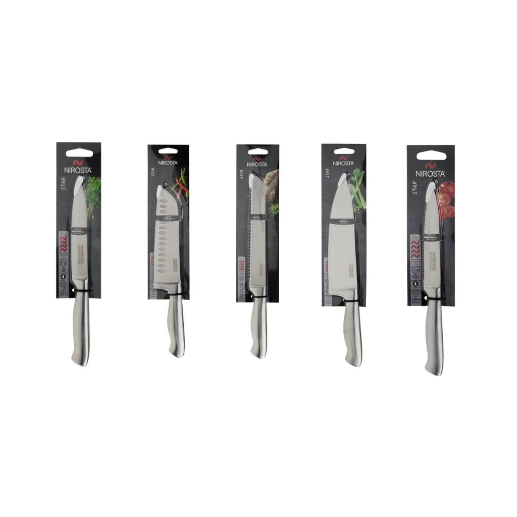 Ensemble de 5 couteaux de cuisine professionnels en inox Nirosta Star