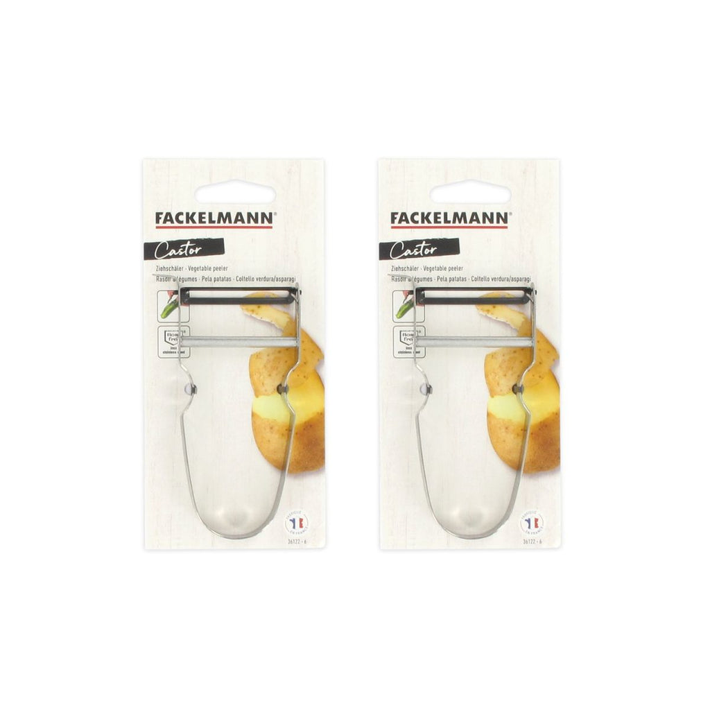 Lot de 2 rasoirs à légumes Castor en inox Fackelmann