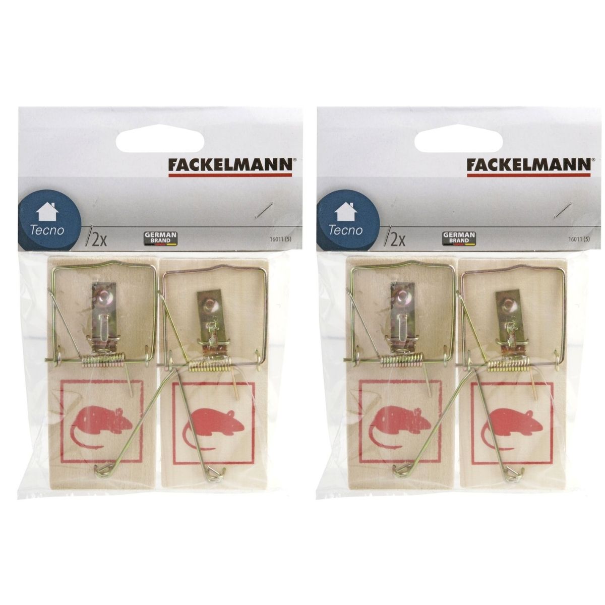 Lot de 2 packs de 2 pièges à souris Fackelmann Tecno