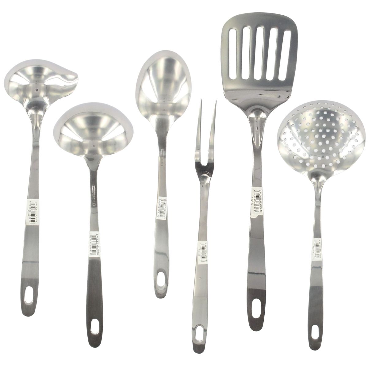 Ensemble ustensiles de cuisine 6 pièces inox Fackelmann Oxford