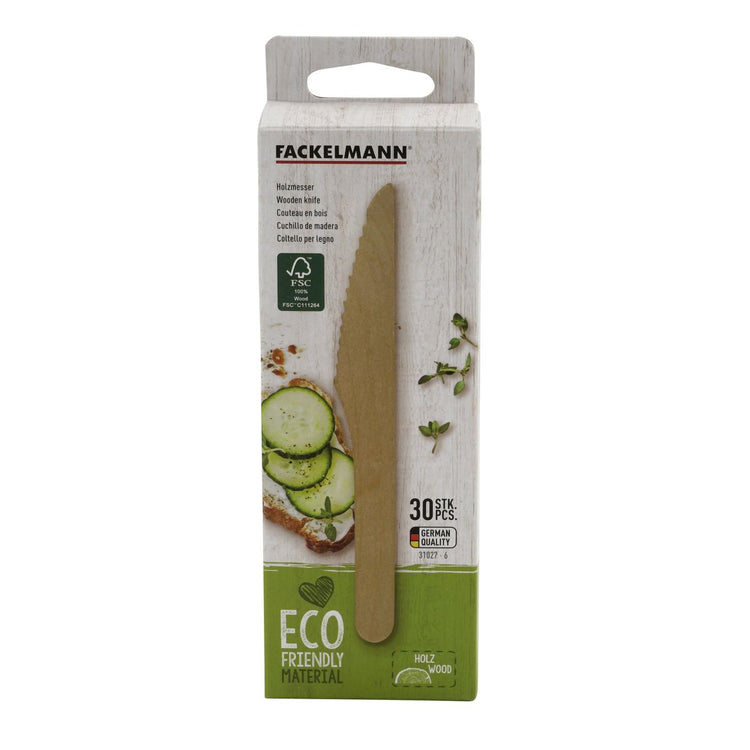 Couteaux en bois jetables Set de 2, dimensions 16,5 x 2,5 x 0,1 cm Fackelmann Move