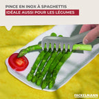 Ensemble de 2 Pinces à spaghettis, de cuisine en Acier inoxydable 19 cm Fackelmann
