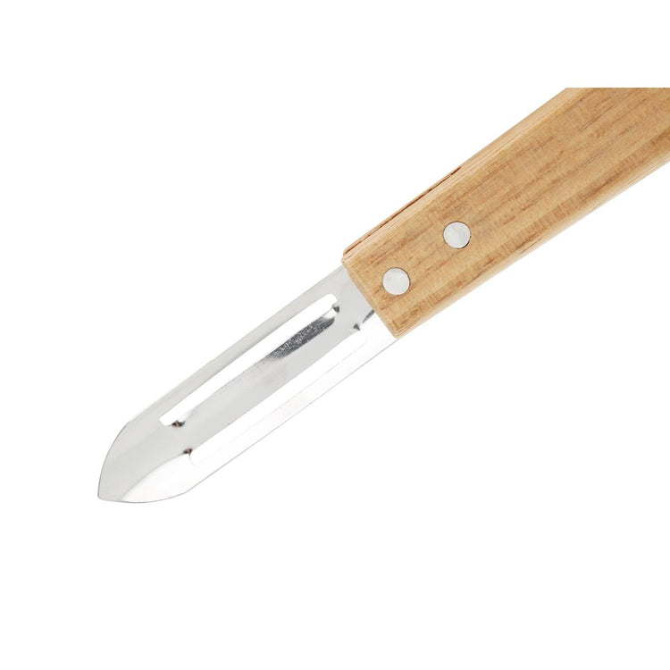 Set de 6 éplucheurs en inox et bois Nirosta Country