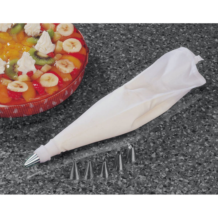 Ensemble de 2 Poches à douille et 6 embouts en inox 33 cm Zenker Smart Pastry