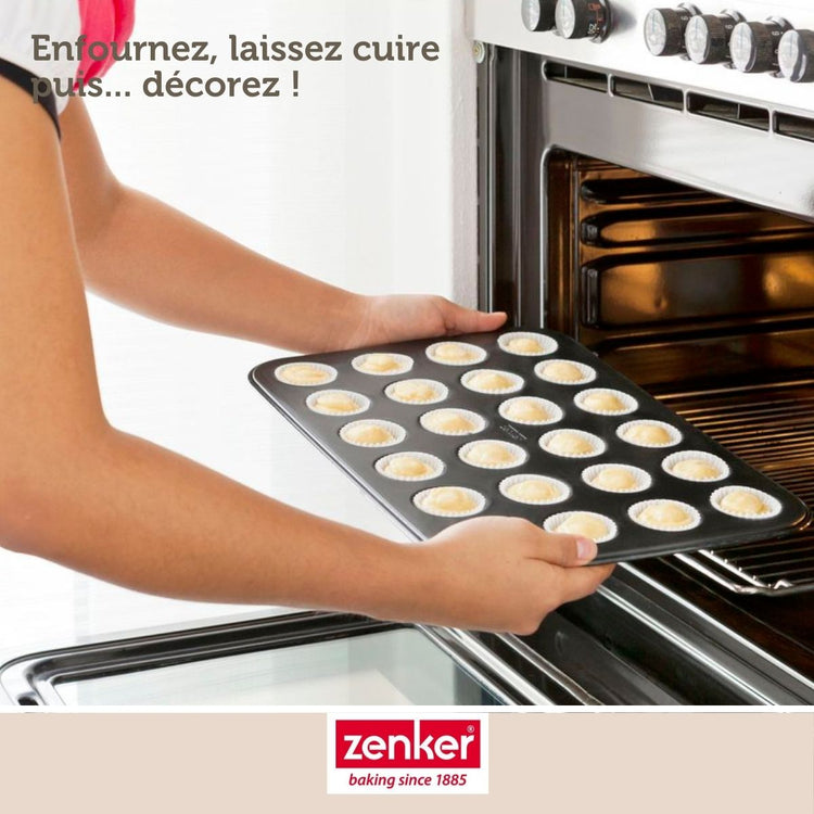 Ensemble de 2 Moules à muffins de 24 empreintes 38 x 16 cm Zenker Black Metallic