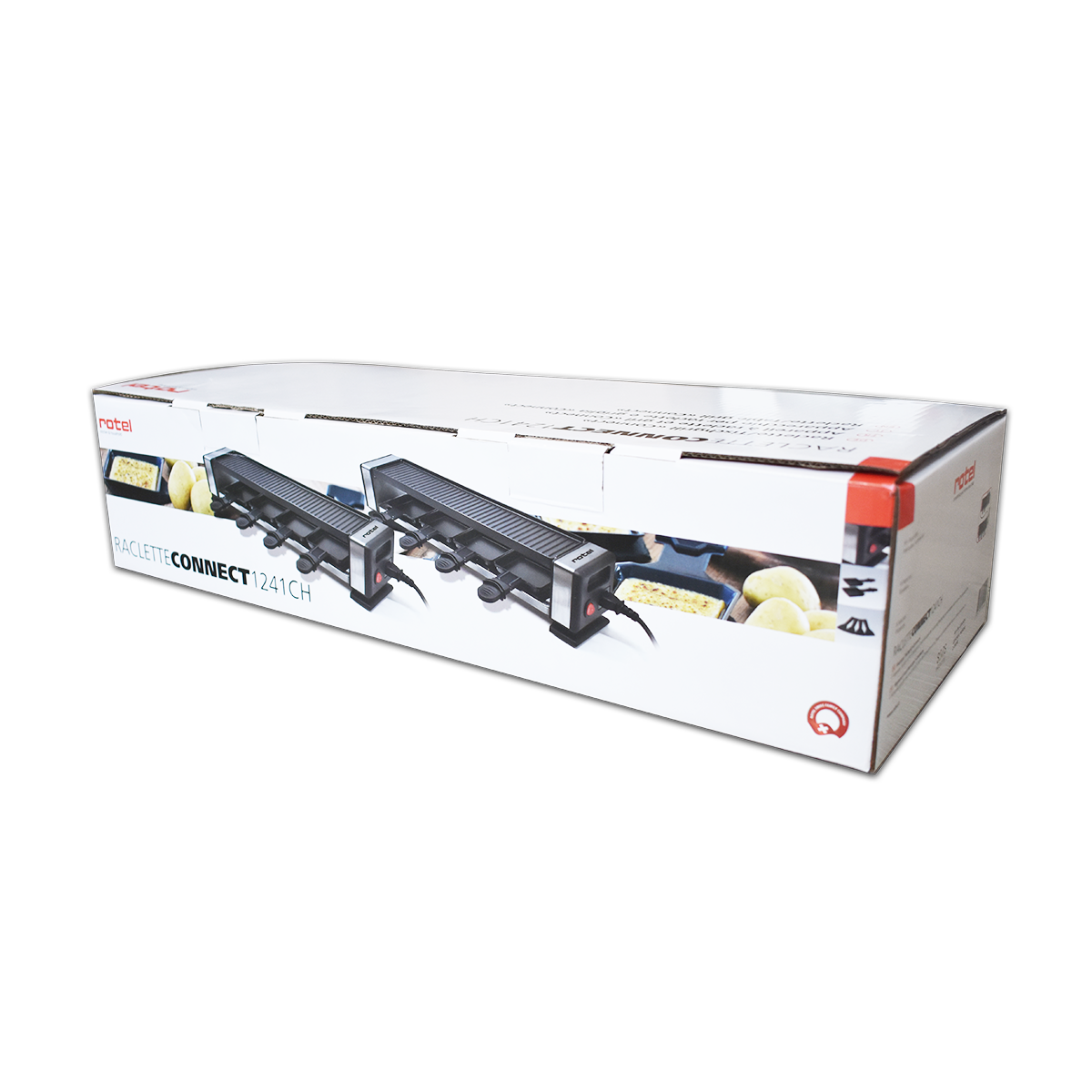 Lot de 2 machines à raclette connectables par câbles pour 8 personnes au total Rotel