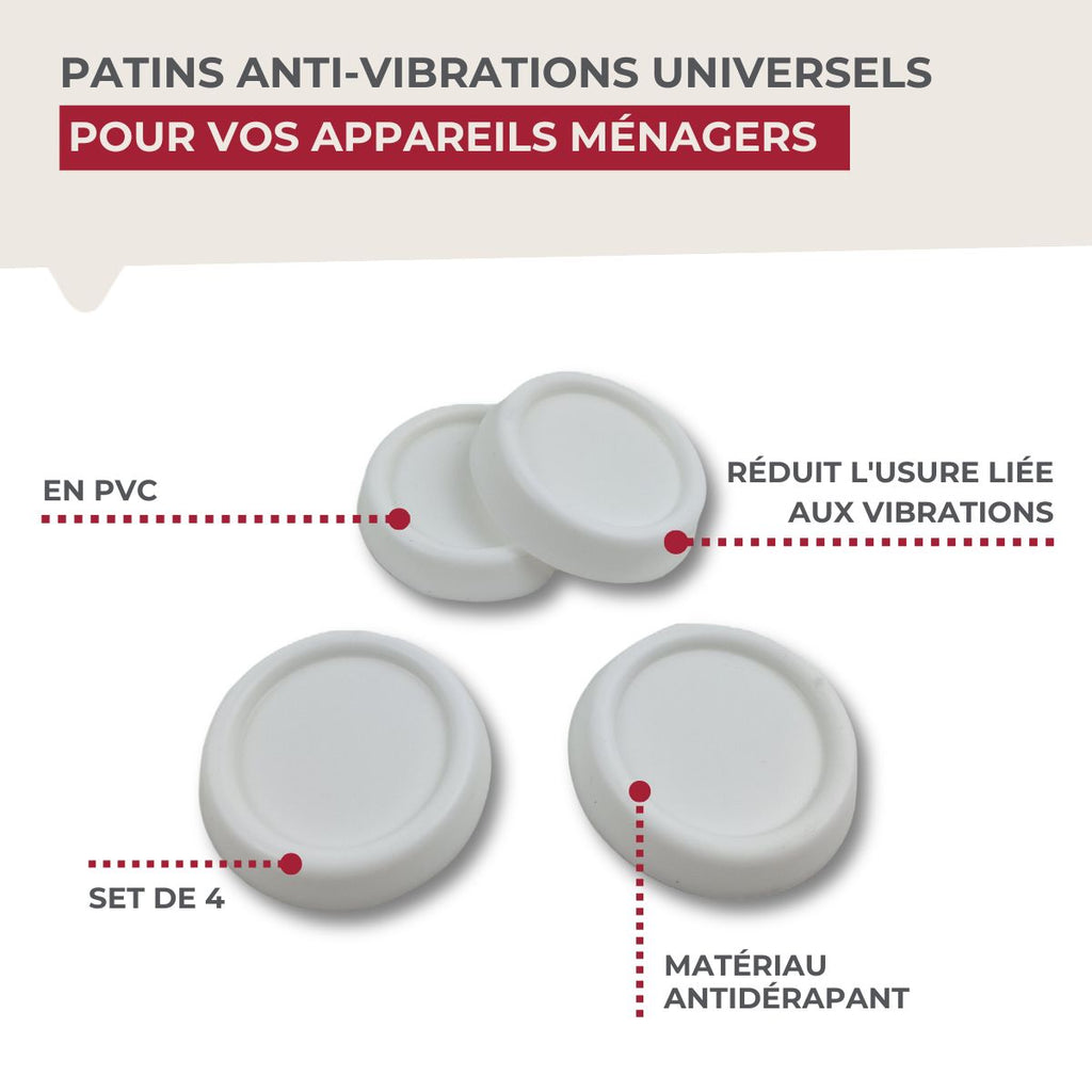 Set de 4 Patins Anti-Vibration Fackelmann Basic
