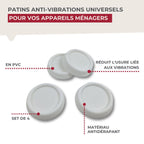 Set de 4 Patins Anti-Vibration Fackelmann Basic