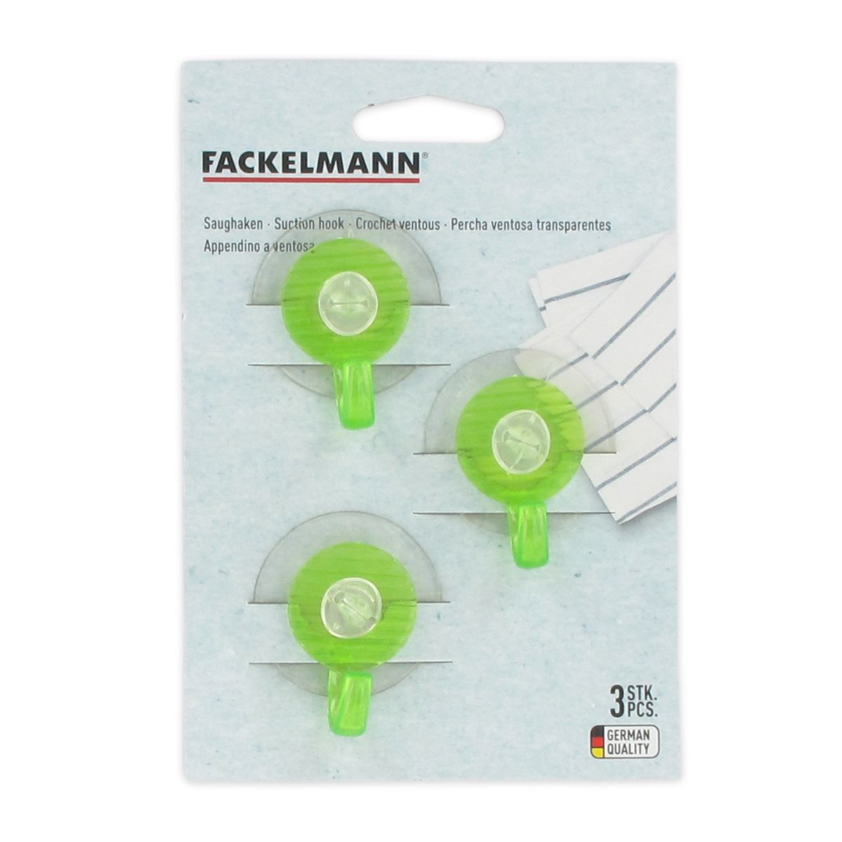 Lot de 3 crochets à ventouse Fackelmann Tecno