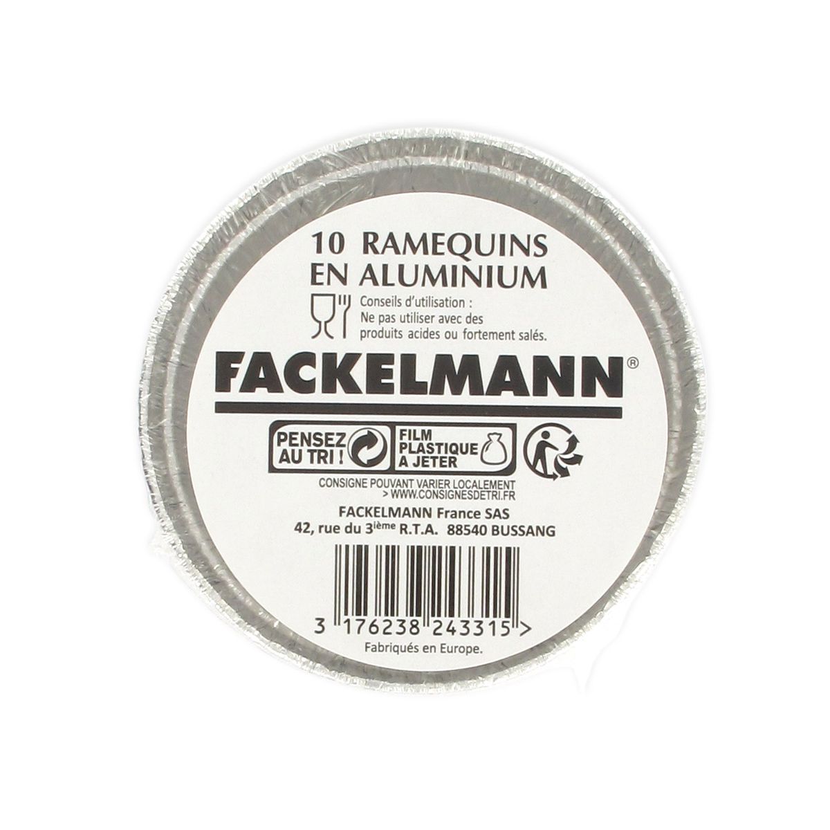 Lot de 10 ramequins en aluminium Fackelmann