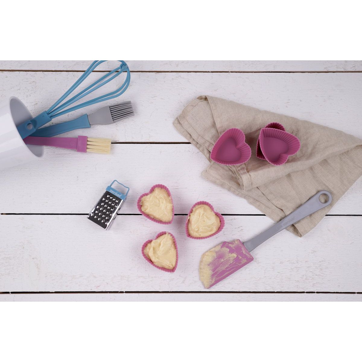 Spatule de pâtisserie rose en silicone Zenker Sweet Sensation