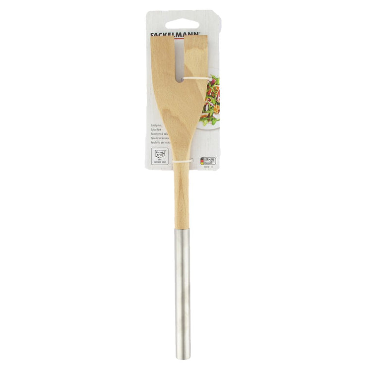 Fourchette à salade verte en bois 34 cm Fackelmann Boissellerie