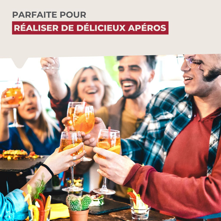 6 planches à pizza 30 cm en bois et roulette Fackelmann Boissellerie