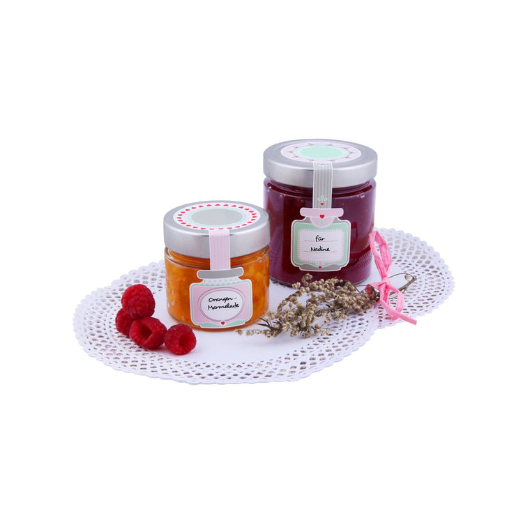 Lot de 16 étiquettes pot de confiture Dr Oetker Confiture