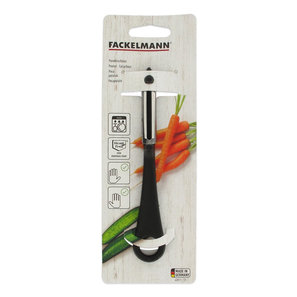 Eplucheur à légumes pour gaucher et droitier Fackelmann