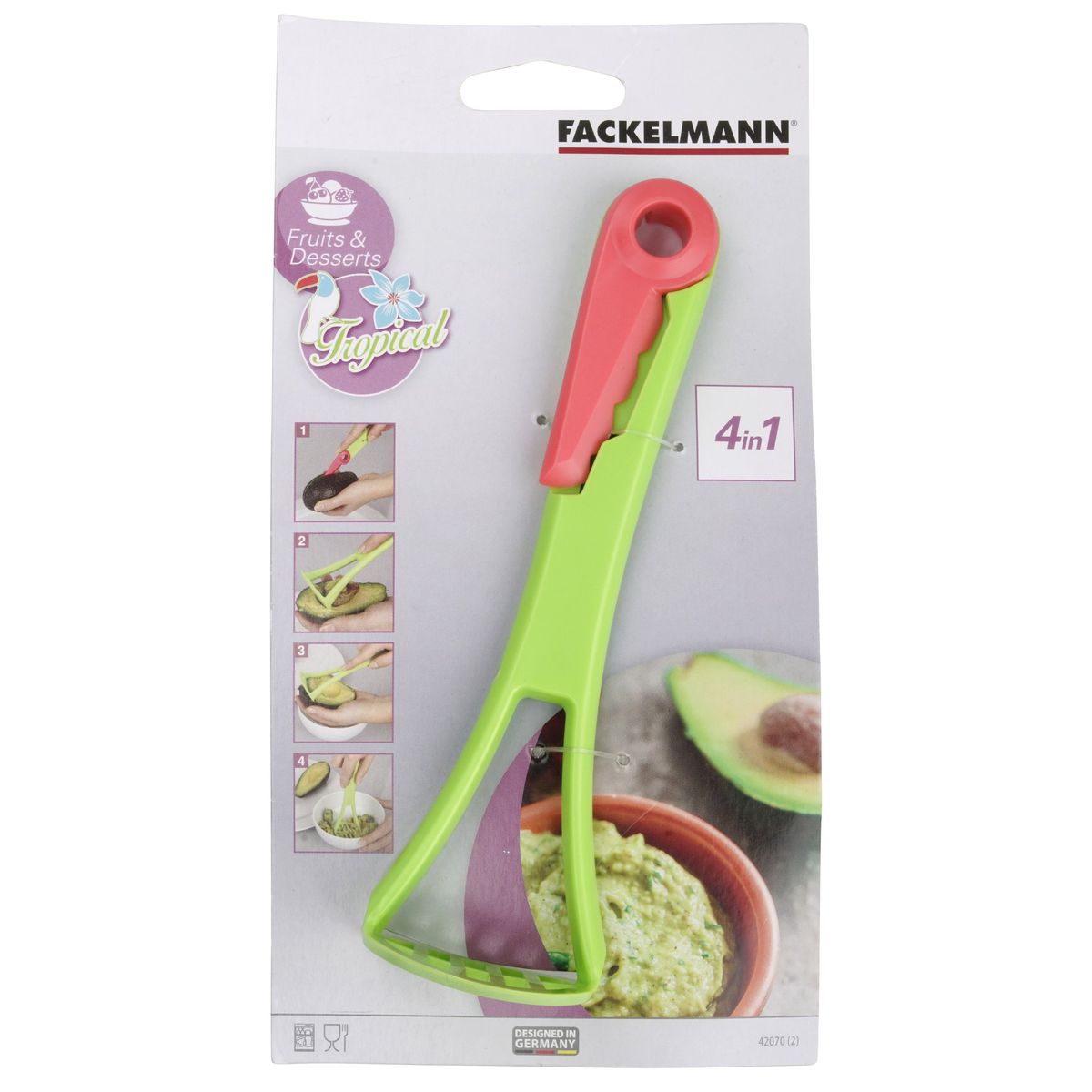 Ustensile de cuisine 4 en 1 pour avocat Fackelmann