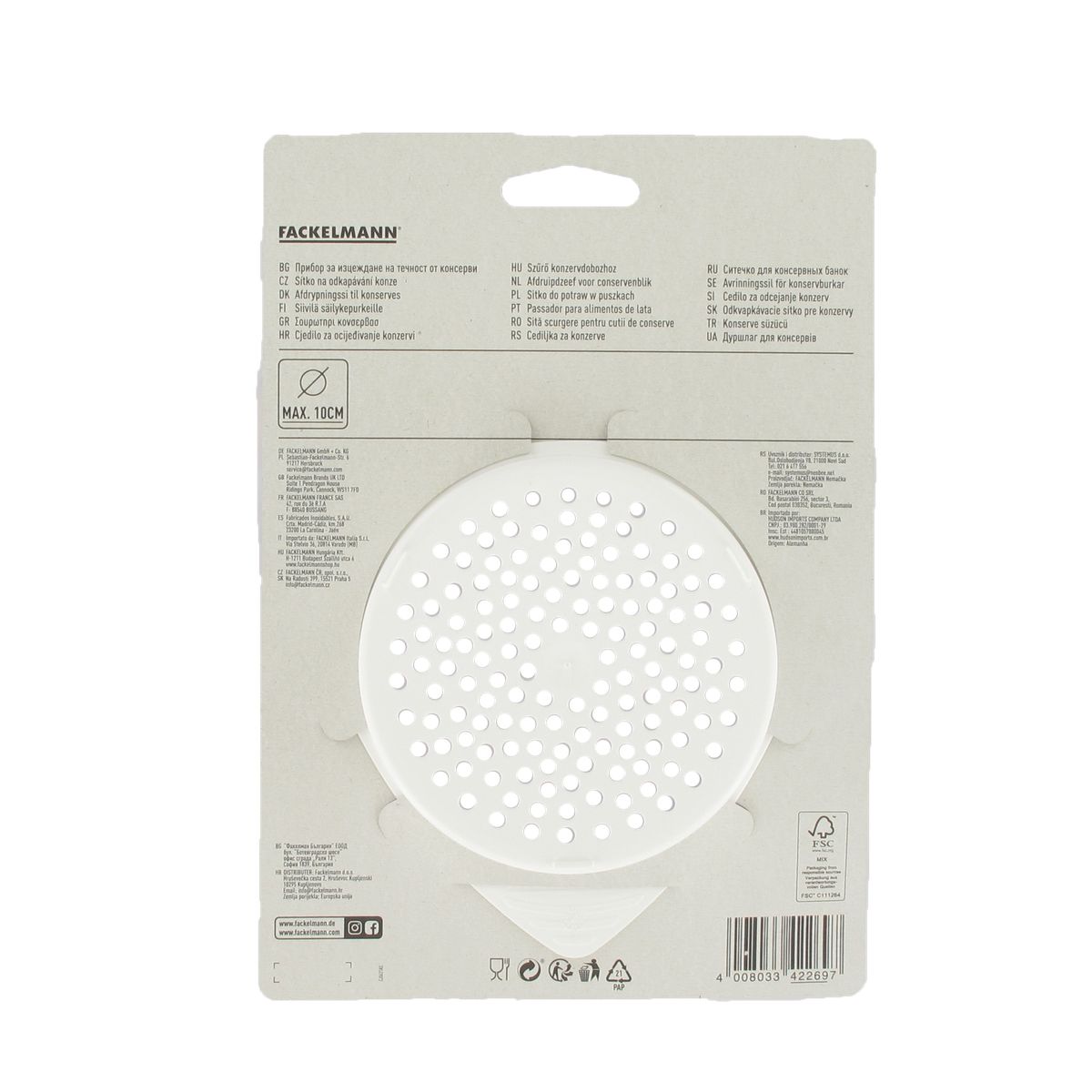 Egouttoir pour boîtes de conserves Fackelmann Basic