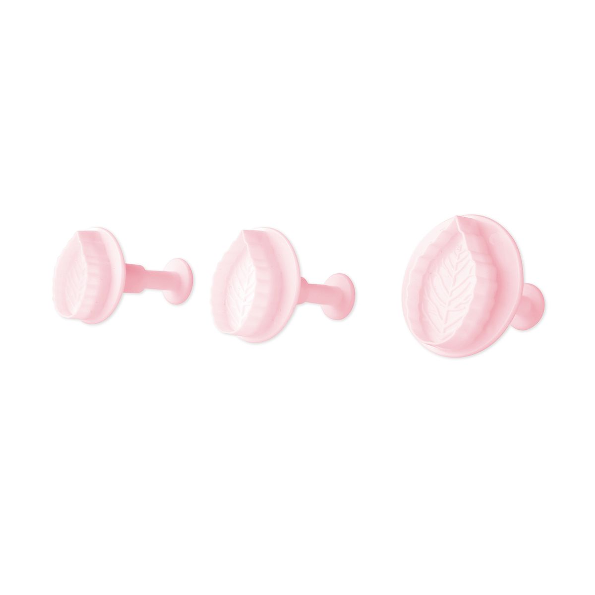 Lot de 3 emporte-pièces poussoir motif feuille Zenker Sweet Sensation